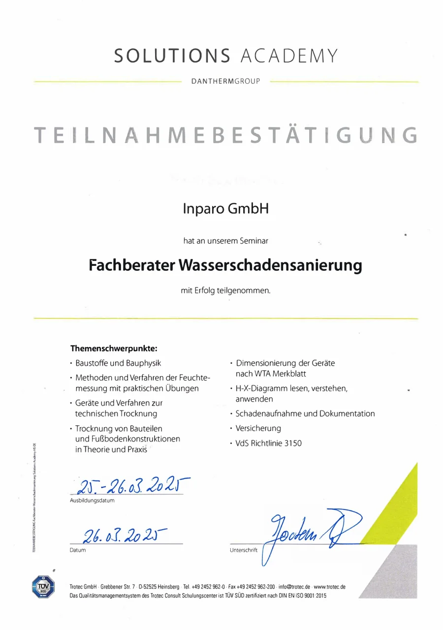 Gebäudetrocknung
